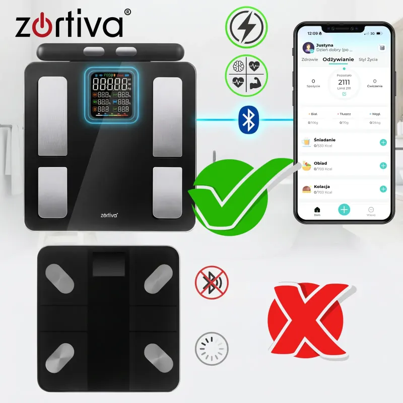 Аналитични везни за баня  Zortiva 26893