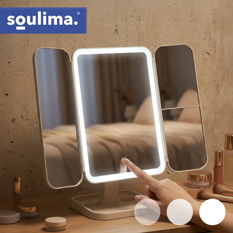 Сгъваемо козметично огледало с LED осветление Soulima 26952