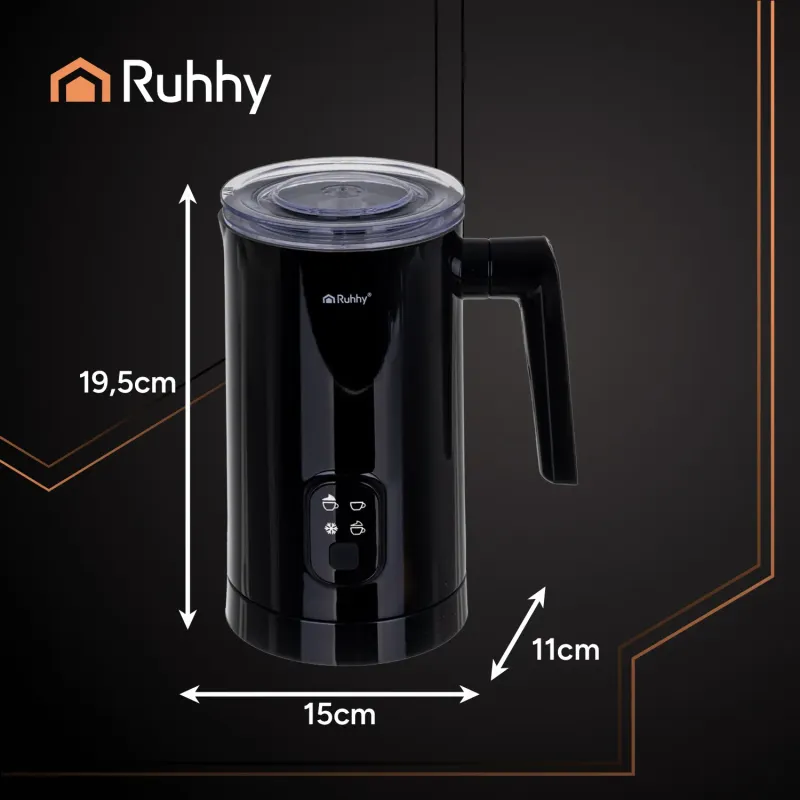 Черна машина за разпенване на мляко 400 W Ruhhy 26180