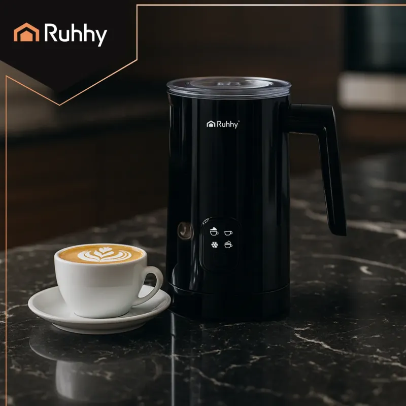 Черна машина за разпенване на мляко 400 W Ruhhy 26180