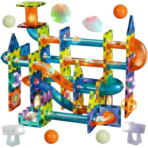 Магнитни кубчета – писта за топчета, 110 бр. 25766