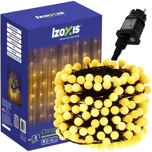 Коледни лампички – топчета, 300 LED, 30 м, Izoxis 26264