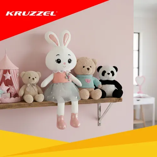 Плюшено зайче 45 см Kruzzel 26761