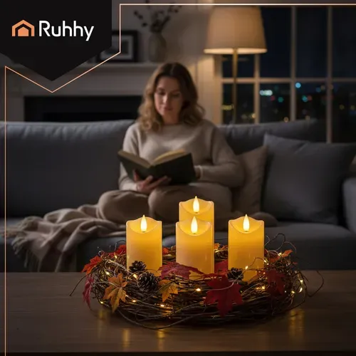 Свещ/LED-патрон 12,5x5 см, 4 бр. Ruhhy 26485