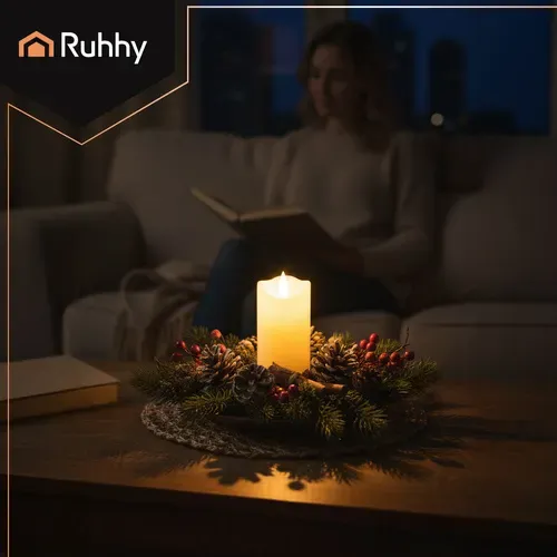 Свещ/LED-патрон 12,5x5 см, 1 бр. Ruhhy 26484