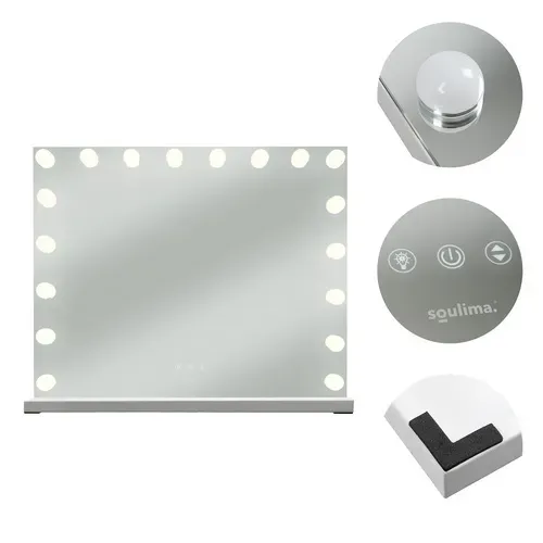 Козметично огледало 80x62 см с LED осветление Soulima 25808