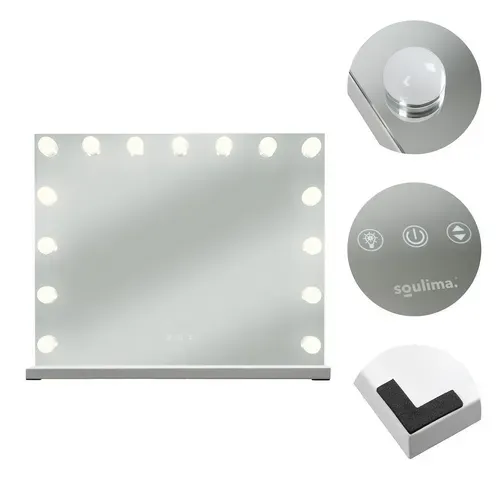 Козметично огледало 58x46 см с LED осветление Soulima 26129