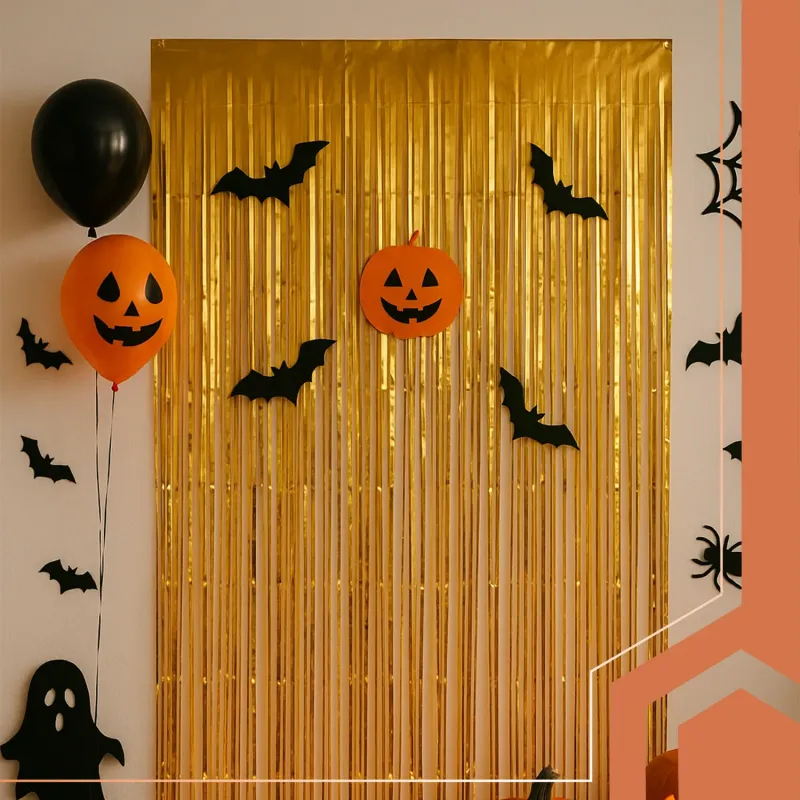 Декоративна завеса 2x1 м, златиста, Ruhhy 26173