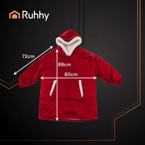 Суитшърт XXL – червено одеяло Ruhhy 26145