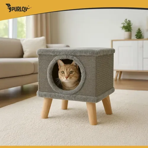 Легло за котка – къщичка на крачета Purlov 26215