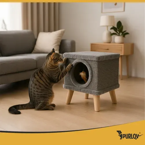 Легло за котка – къщичка на крачета Purlov 26215