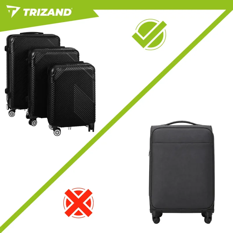 Комплект куфари 3 в 1 – черни Trizand 26661