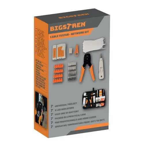 Тестер за кабели – мрежов комплект Bigstren 25834