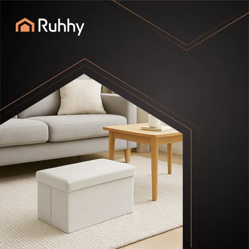 Сив велурен пуф 60x30x30 см Ruhhy 25994