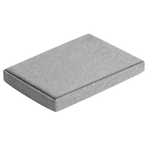 Сив платнен пуф 60x30x30 см Ruhhy 25996