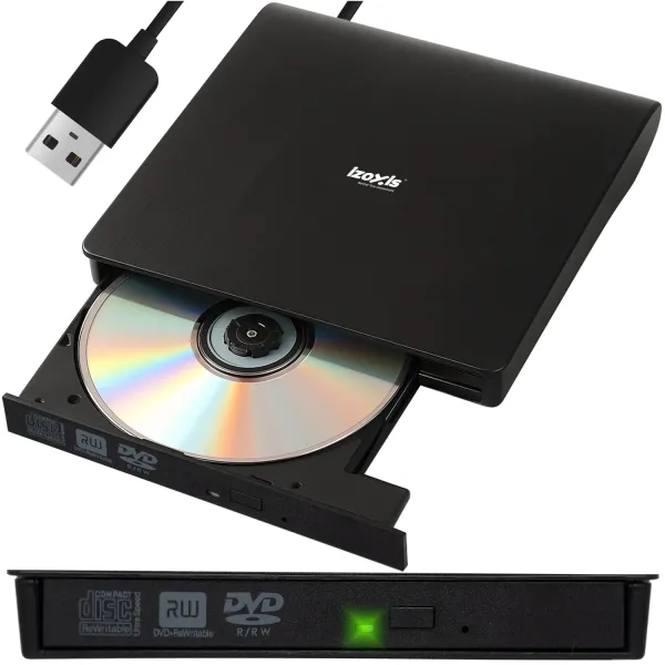 Външно устройство + CD/DVD записващо устройство Izoxis 26083