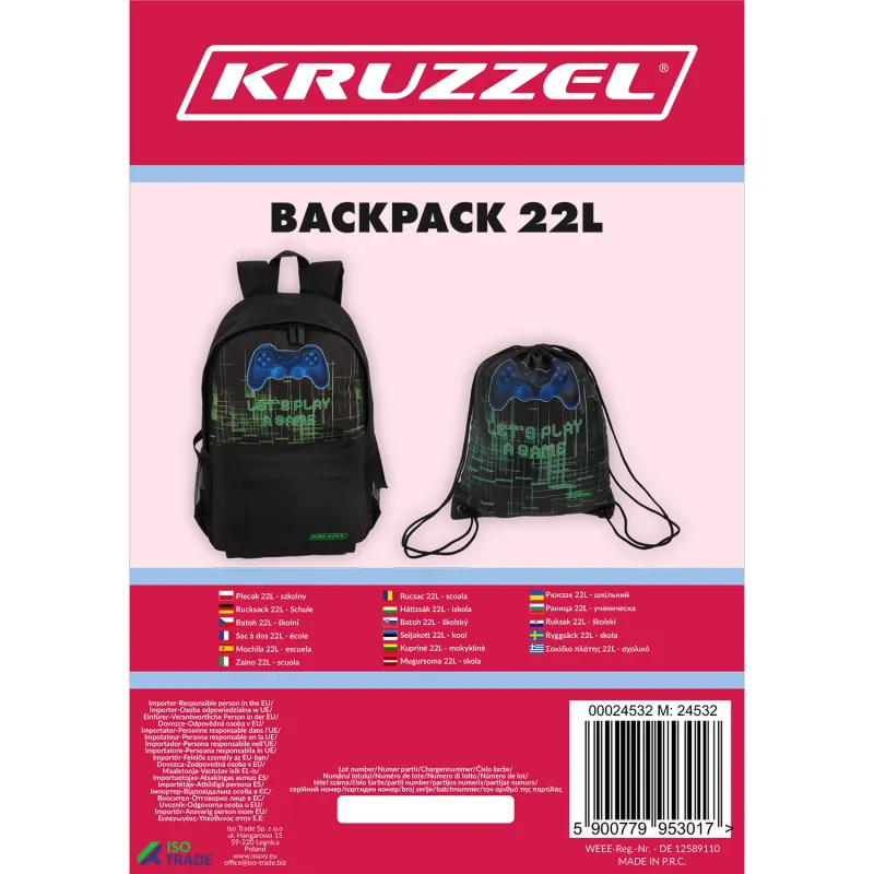 Раница 22 л – училищна Kruzzel 24532
