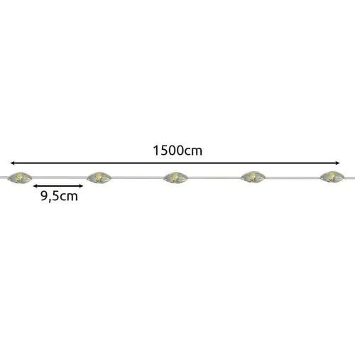 Слънчева гирлянда 15 м, IP44, Gardlov 24007