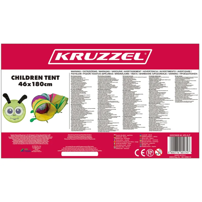 Детска палатка – гъсеница Kruzzel 23926