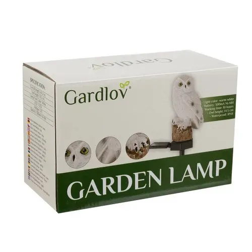 Слънчева градинска лампа – сова Gardlov 23847