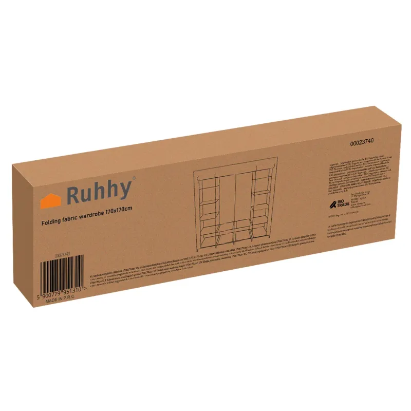 Сгъваем гардероб от плат 170x170cm Ruhhy 23740