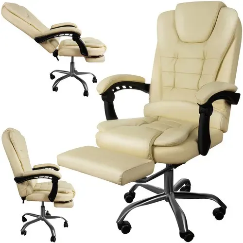 Офисен стол с подножка – бежов Malatec 23287