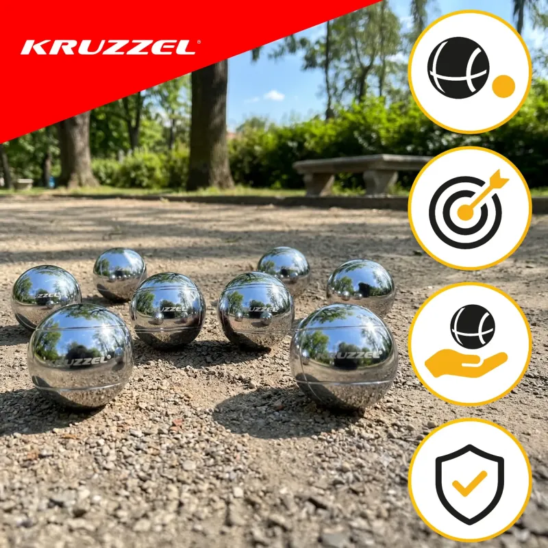 Топки за буле, 8 броя + калъф KRUZZEL 22915