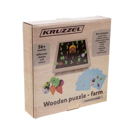 Дървена пъзел-ферма Kruzzel 22755