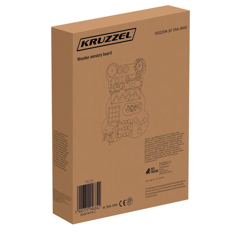 Манипулационна дъска – мече Kruzzel 22584