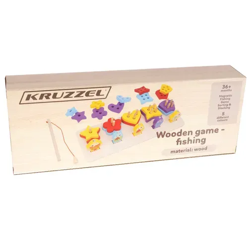 Дървен сортиращ играчка – риболов Kruzzel 22565