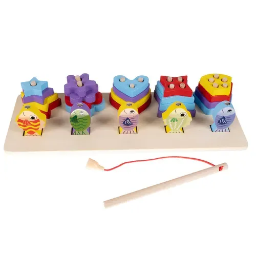 Дървен сортиращ играчка – риболов Kruzzel 22565