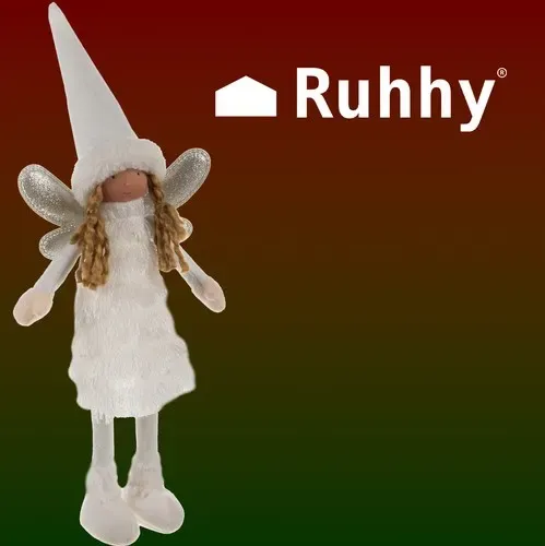 Фигурка „Фея“ – бяла коледна фигурка Ruhhy 22342