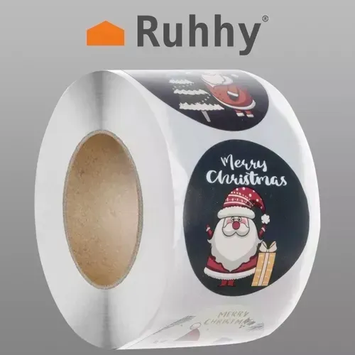 Коледни стикери – ролка от 500 бр. Ruhhy 22328