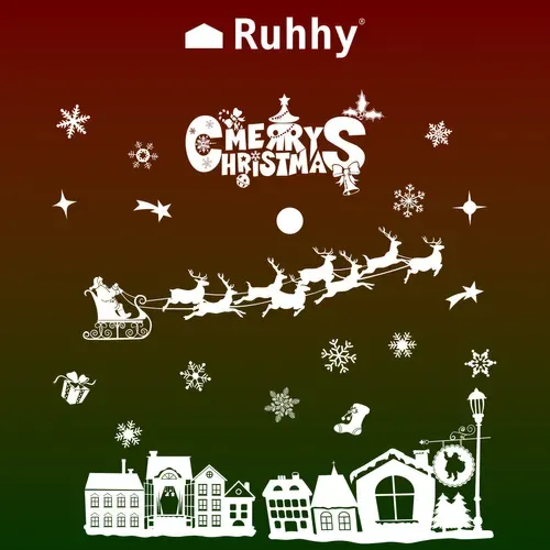 Коледни стикери за прозорец Ruhhy 22305