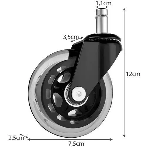 Колчета за офис стол – 5 бр. Malatec 22077