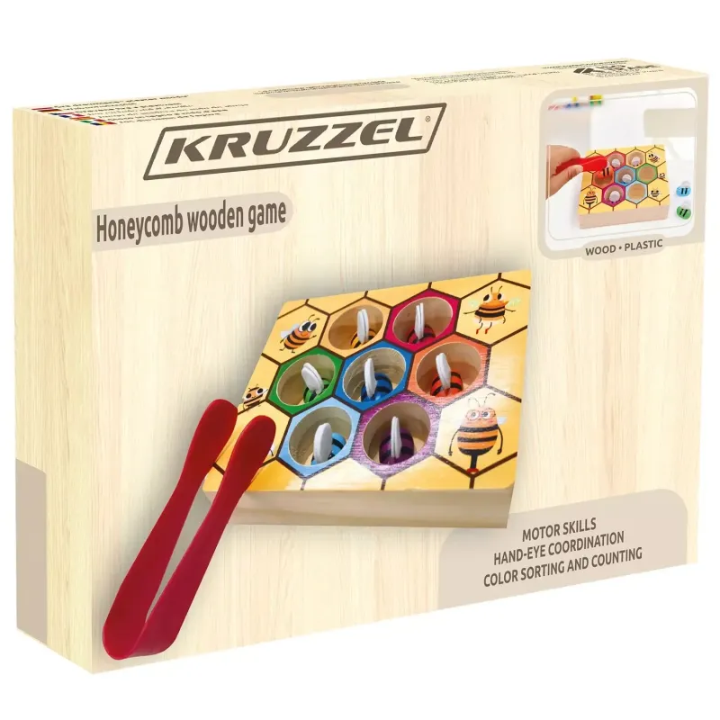 Дървена игра „пчелна пита“ Kruzzel 21910