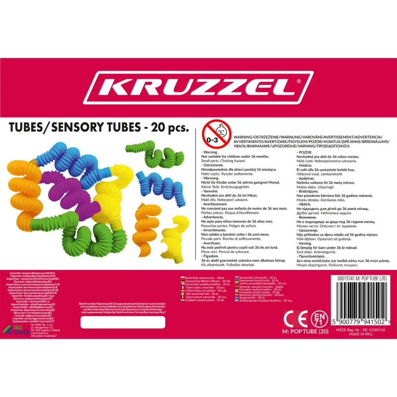 Сензорни тръбички – 20 бр. Kruzzel 19741