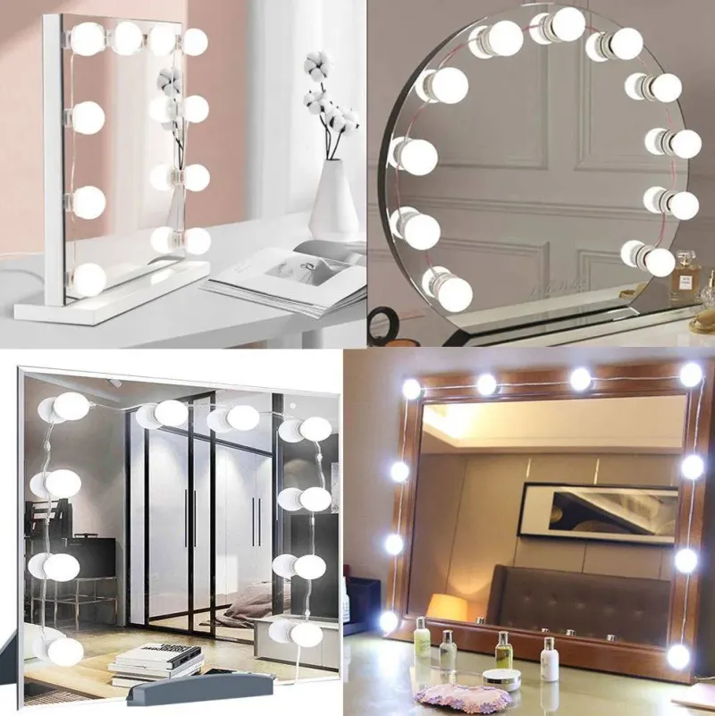 LED лампички за огледало/тоалетка – 10 бр.