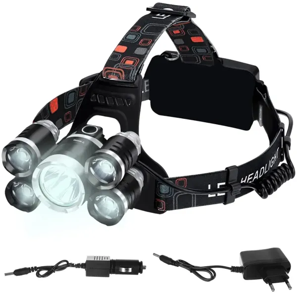 Челна фенерче с 5 LED диода T6 CREE