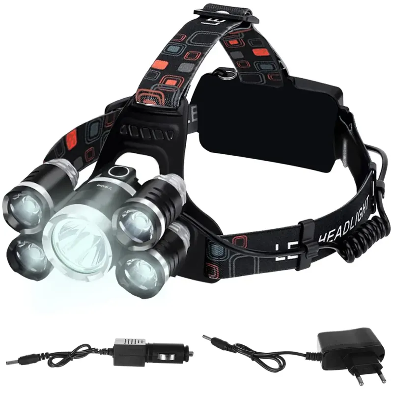 Челна фенерче с 5 LED диода T6 CREE