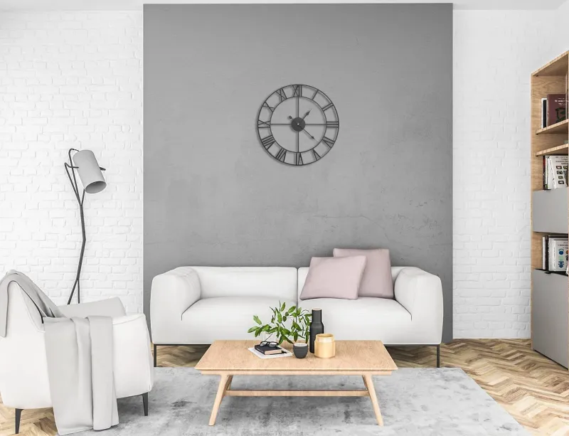 Ретро стенен часовник – черен