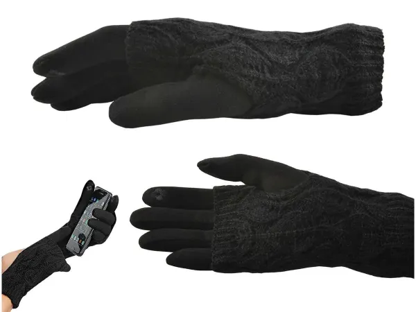 Сензорни ръкавици R6413 – черни
