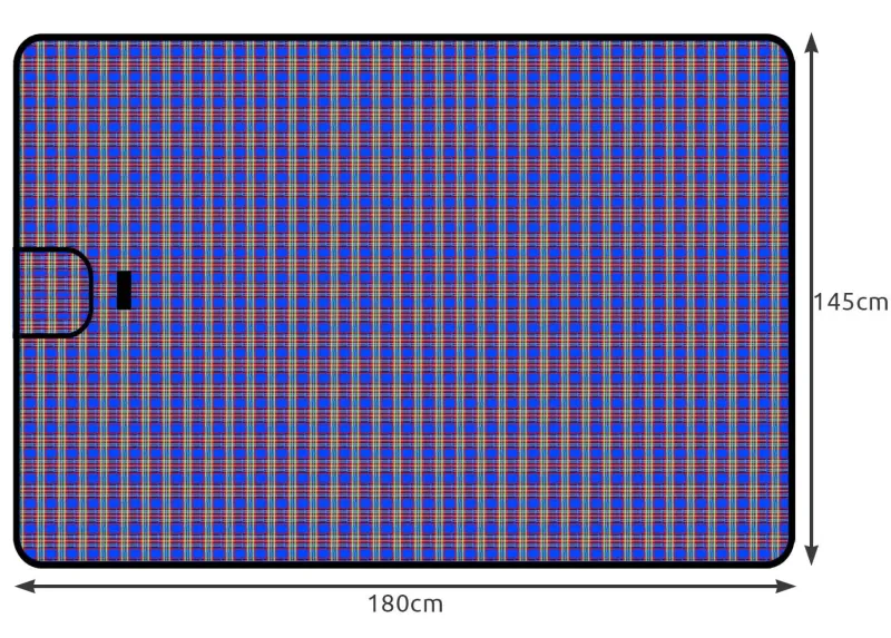 Пикник покривка 145x180 basic – синя