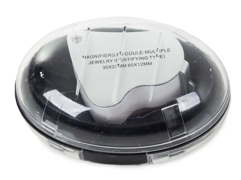 Сгъваема бижутерска лупа 30x и 60x с LED — снимка 2