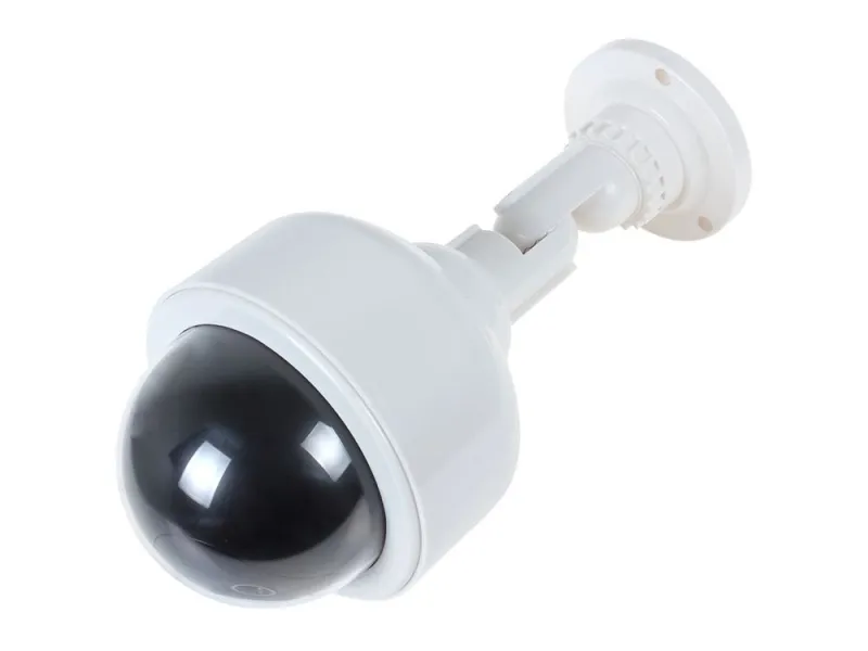 Фалшива камера за видеонаблюдение с мигащ LED, бяла — снимка 2