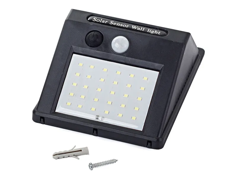 Соларна лампа с датчик за движение, 30 LED — снимка 2