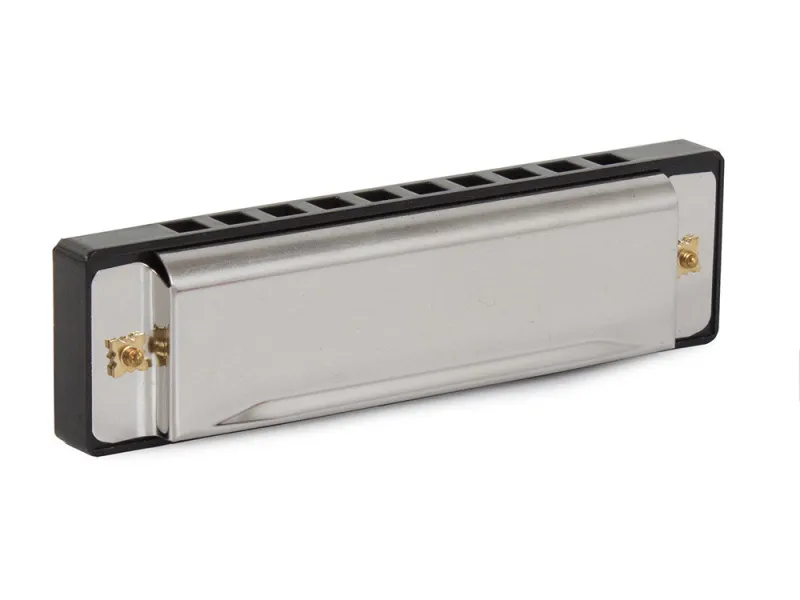 Метална устна хармоника до мажор с 10 канала и калъф — снимка 3