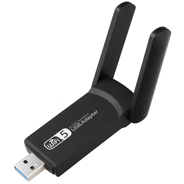 USB Wi-Fi адаптер двубандов, 2,4 и 5 GHz, стандарт 802.11ac