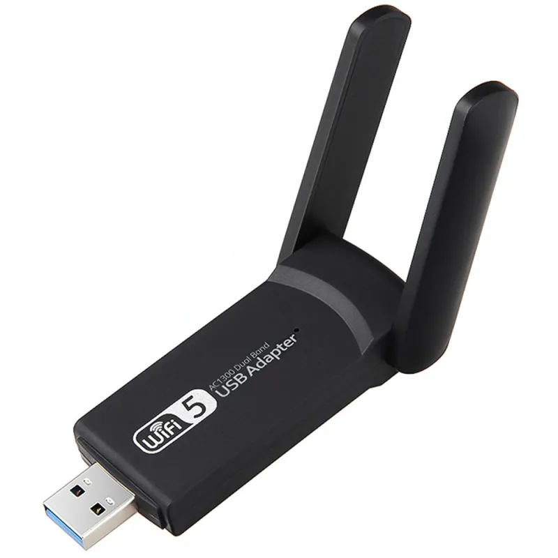 USB Wi-Fi адаптер двубандов, 2,4 и 5 GHz, стандарт 802.11ac