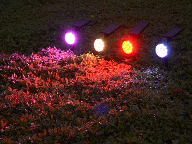 Соларна RGBW LED лампа за градина, IP55, 7 цвята — снимка 2